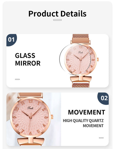 Reloj de Cuarzo para Mujer con Pulsera Elegante - Image 8