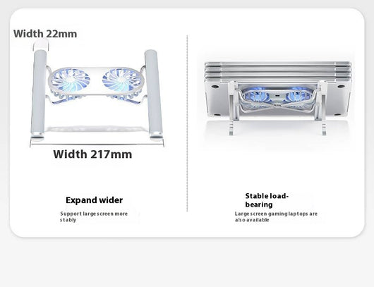 Soporte Ajustable de Aluminio para Laptop y Tablet con Ventiladores Duales - Image 25