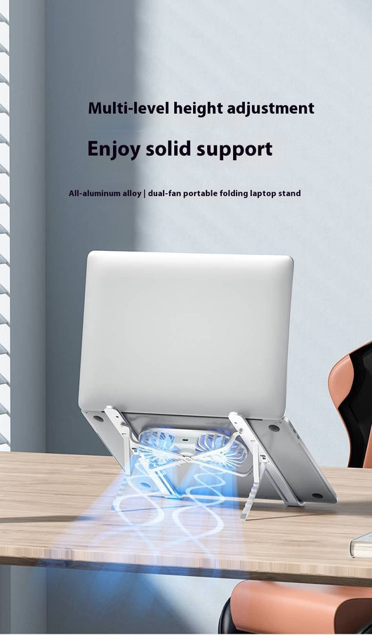 Soporte Ajustable de Aluminio para Laptop y Tablet con Ventiladores Duales - Image 29