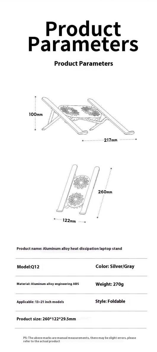 Soporte Ajustable de Aluminio para Laptop y Tablet con Ventiladores Duales - Image 35