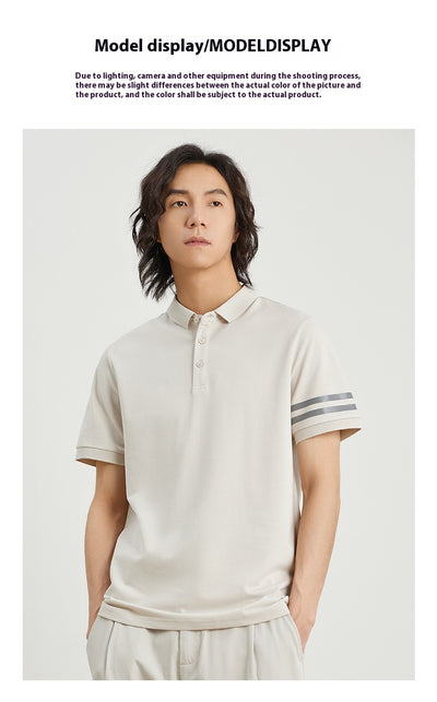 Polo Slim Fit Ice Silk Pearl Cotton para Hombre - Image 13