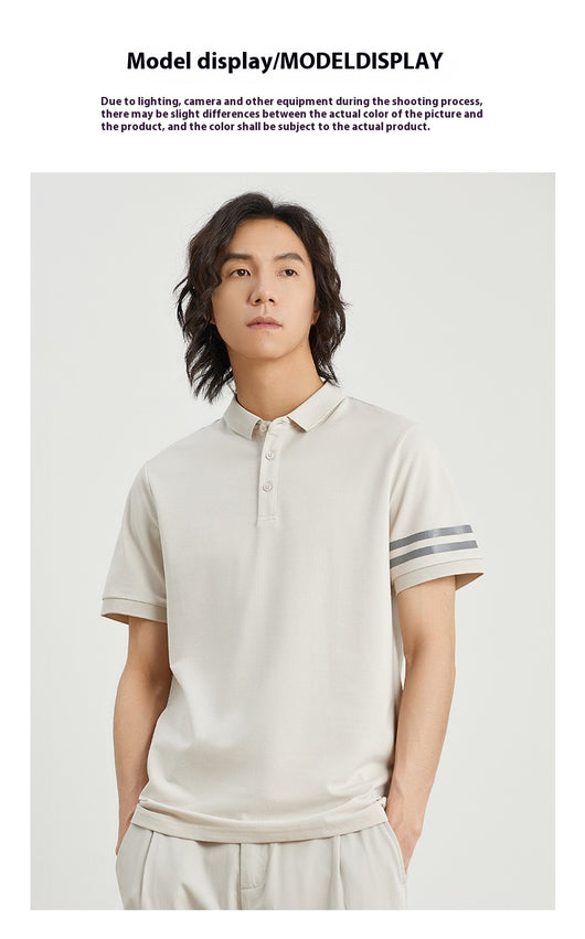 Polo Slim Fit Ice Silk Pearl Cotton para Hombre - Image 13
