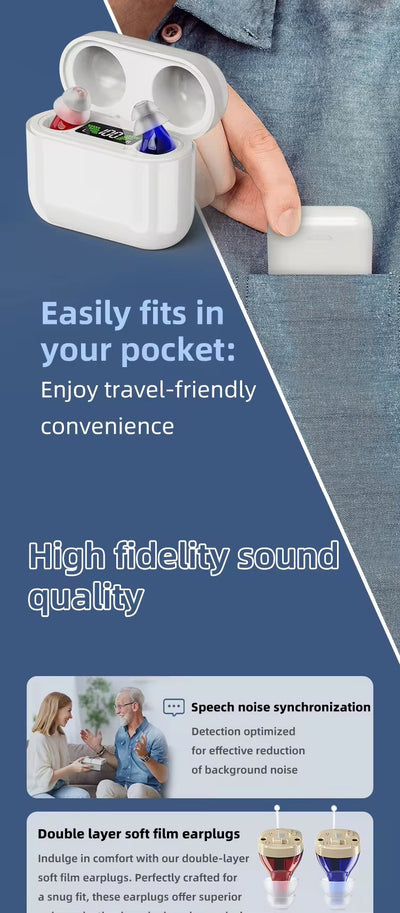 Audífono Digital Recargable para Adultos Mayores - Amplificador de Sonido Portátil - Image 23