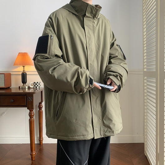 Chaqueta 3 en 1 con Cierre Velcro - Abrigo de Trabajo Versátil Estilo Japonés - Image 9