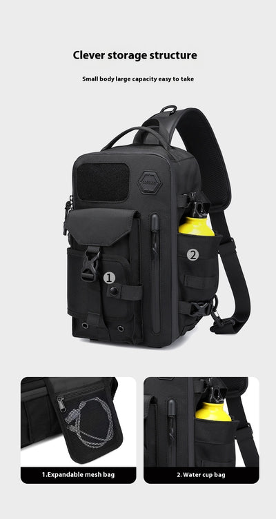 Bolsa Táctica Deportiva Impermeable para Pecho y Hombro - Image 12