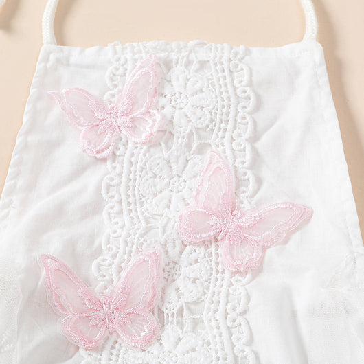Vestido Princesa Niña con Encaje de Mariposas y Diadema - Image 21
