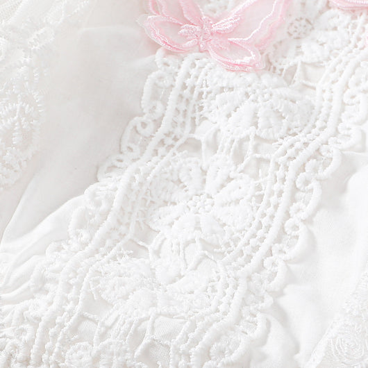 Vestido Princesa Niña con Encaje de Mariposas y Diadema - Image 22