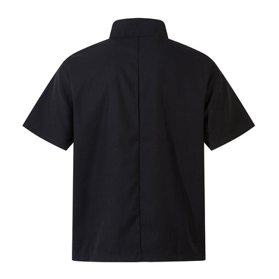 Camisa Suelta de Manga Corta con Solapa para Hombre - Image 22