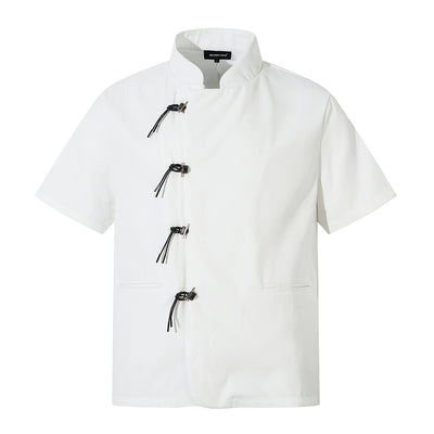Camisa Suelta de Manga Corta con Solapa para Hombre - Image 24