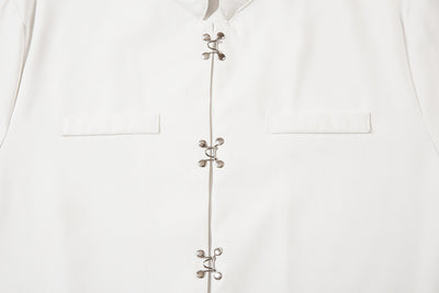 Camisa Casual de Cuello Mao Manga Corta para Hombre - Image 21