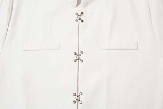 Camisa Casual de Cuello Mao Manga Corta para Hombre - Image 21