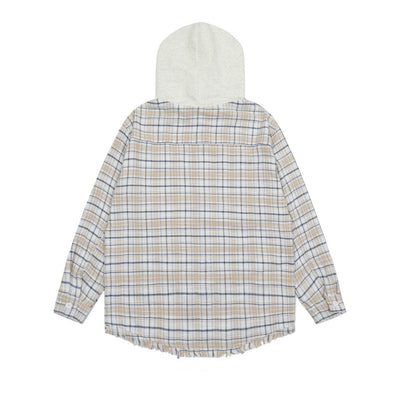 Camisa a Cuadros con Capucha Versátil para Hombre - Image 25
