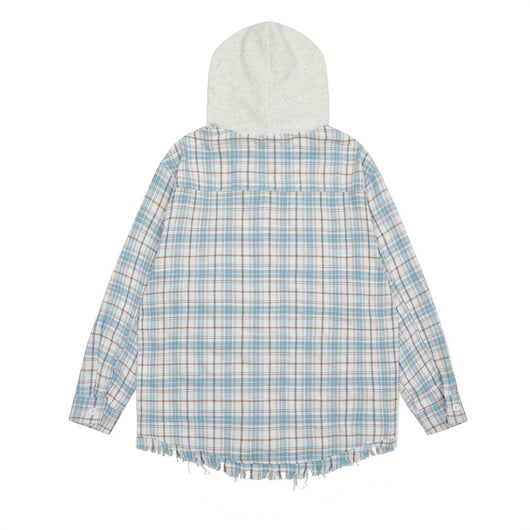 Camisa a Cuadros con Capucha Versátil para Hombre - Image 26