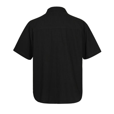 Camisa Retro de Colores Sólidos Personalizable para Hombre - Image 36