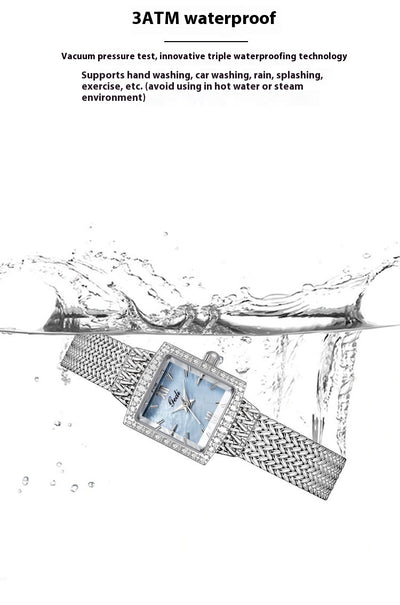 Reloj de Cuarzo Cuadrado Lujo Fritillaria Resistente al Agua - Image 22