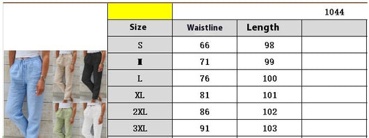 Pantalones Casuales de Cintura Alta para Mujer en Algodón y Lino - Image 18