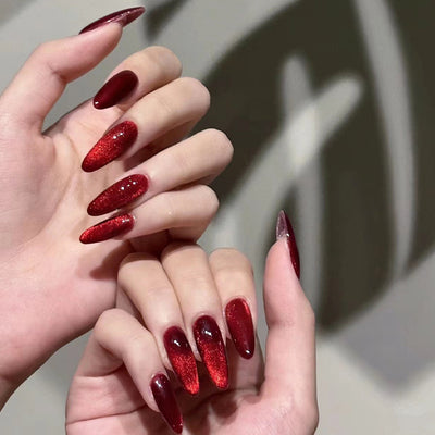Parches de Uñas Ojo de Gato Rojo Intenso - Image 9