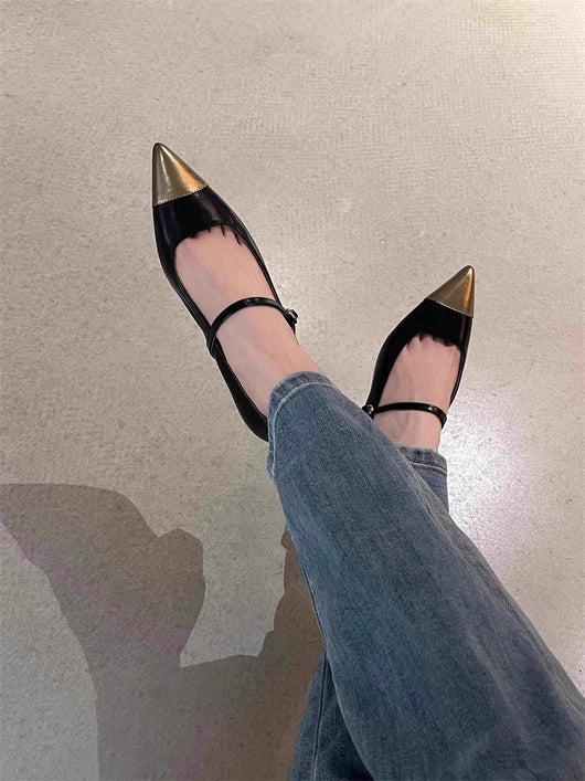 Zapatos Mary Jane con Tacón Medio y Punta Afilada para Mujer - Image 28
