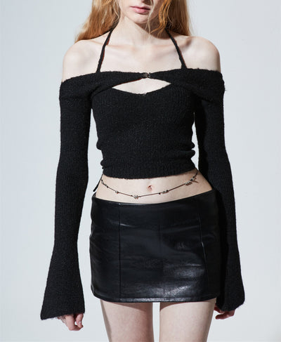Conjunto de Dos Piezas en Lana: Blusa Suspender Tejida - Image 8
