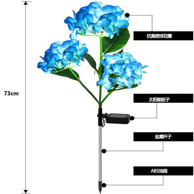 Lámpara Solar Hortensia para Jardín y Patio - Image 10