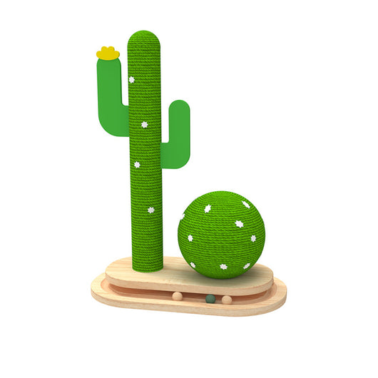 Torre de Juego para Gatos con Rueda Giratoria y Madera Maciza - Image 15