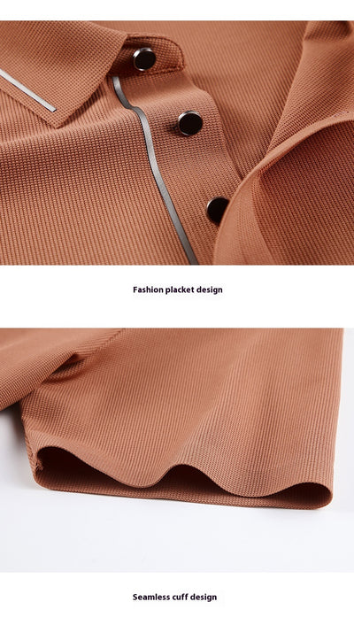 Conjunto Deportivo Polo y Pantalón Ice Silk sin Costuras - Lujo Ligero - Image 49
