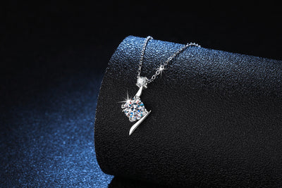 Collar de Plata Esterlina S925 con Cadena de Clavícula y Moissanita - Image 11