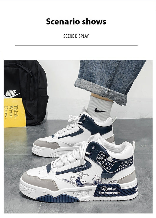 Zapatos Deportivos Casual de Caña Alta para Hombre - Cómodos y Versátiles - Image 15