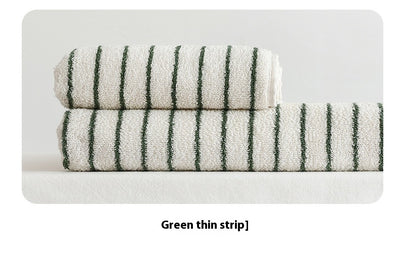 Toalla de Baño Rayada Algodón Puro Dos Colores Súper Absorbente - Image 39