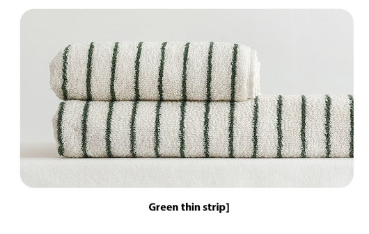 Toalla de Baño Rayada Algodón Puro Dos Colores Súper Absorbente - Image 39