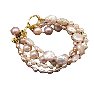 Pulsera Multicapa de Perlas Barrocas de Agua Dulce Natural - Image 7