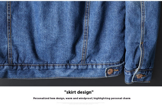 Chaqueta Denim Forrada en Fleece - Estilo Clásico para Otoño e Invierno - Image 7