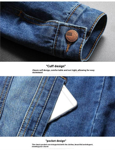 Chaqueta Denim Forrada en Fleece - Estilo Clásico para Otoño e Invierno - Image 11