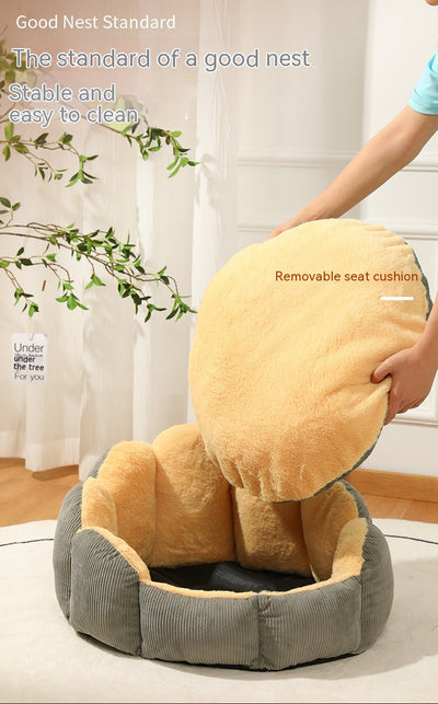 Cama Nido para Gatos con Cojín Acolchado Desmontable y Lavable - Image 14