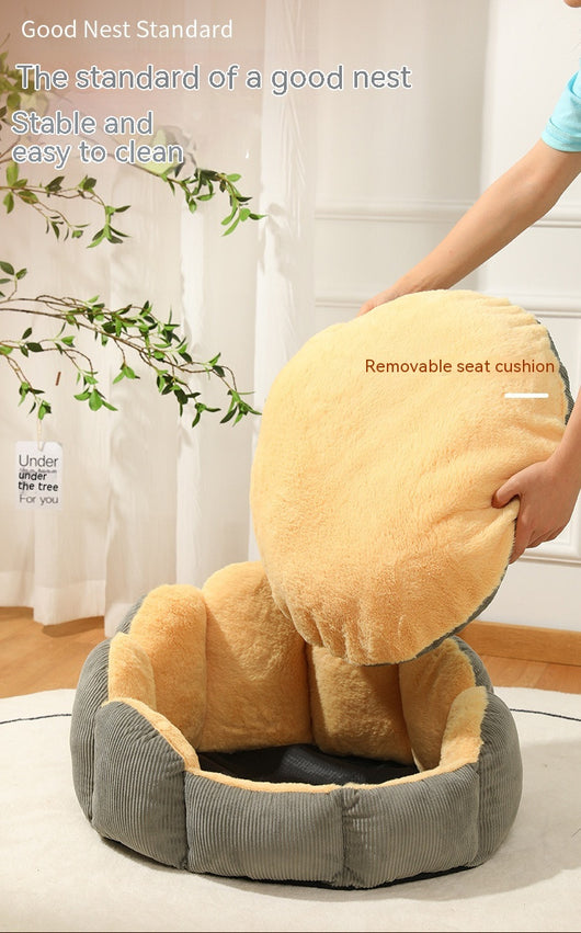 Cama Nido para Gatos con Cojín Acolchado Desmontable y Lavable - Image 14