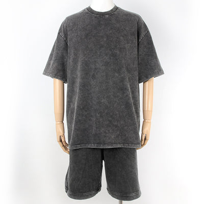 Conjunto de Camiseta y Shorts de Algodón Puro para Ejercicio y Casual - Image 9