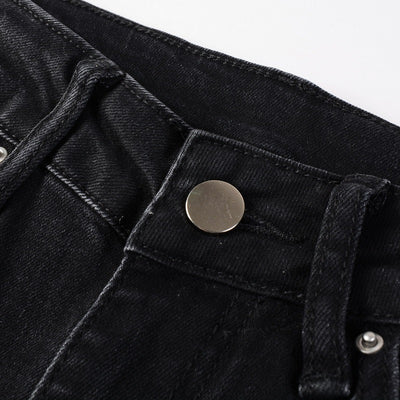 Jeans para Hombre con Parches de Letra Estilo Calle Americana - Image 7