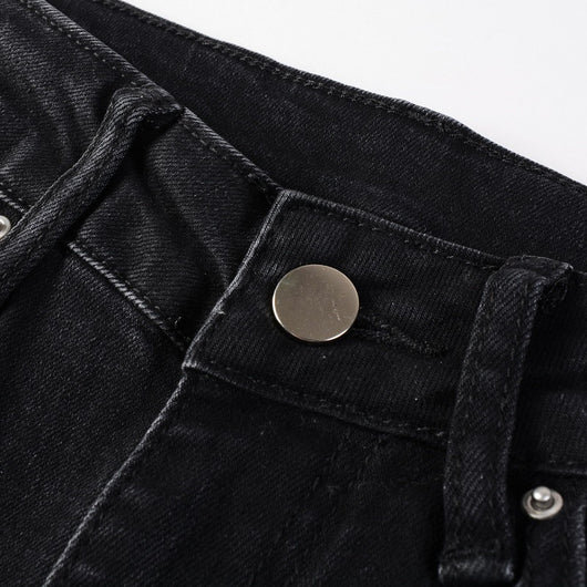 Jeans para Hombre con Parches de Letra Estilo Calle Americana - Image 7