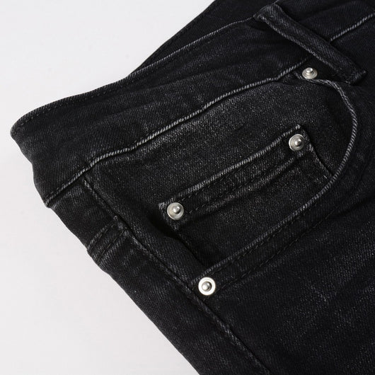 Jeans para Hombre con Parches de Letra Estilo Calle Americana - Image 8