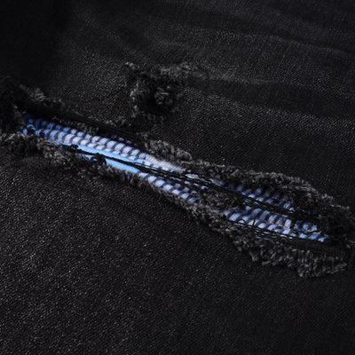 Jeans para Hombre con Parches de Letra Estilo Calle Americana - Image 13