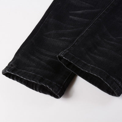 Jeans para Hombre con Parches de Letra Estilo Calle Americana - Image 17