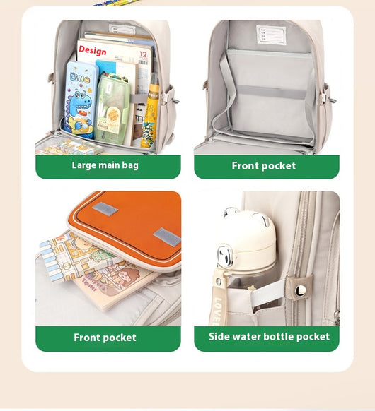Mochila Escolar Niña Ergonómica Estilo Británico - Protección de Columna Vertebral - Image 37