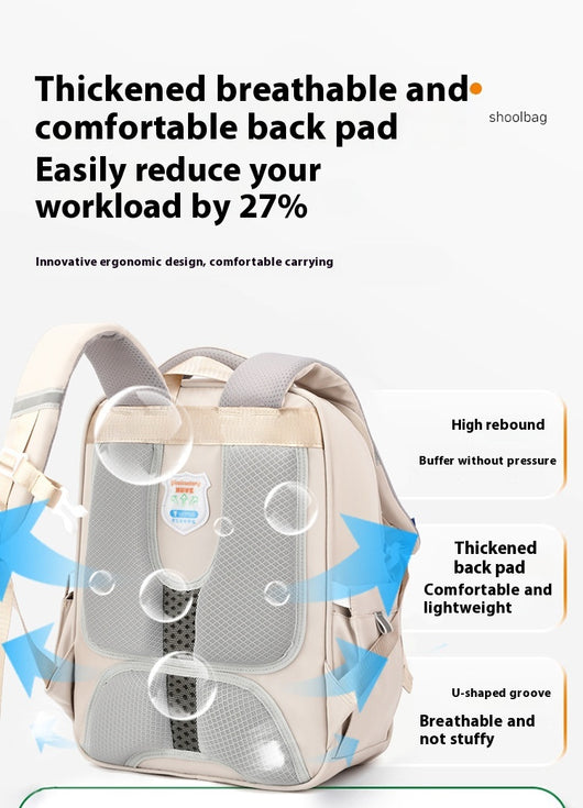 Mochila Escolar Niña Ergonómica Estilo Británico - Protección de Columna Vertebral - Image 39