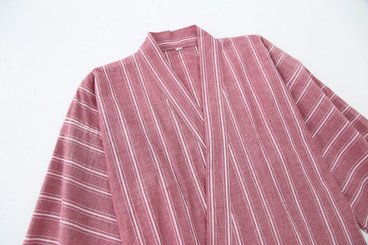 Pijama de Algodón Rayado para Pareja - Conjunto Kimono Japonés Cómodo - Image 27
