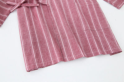 Pijama de Algodón Rayado para Pareja - Conjunto Kimono Japonés Cómodo - Image 32