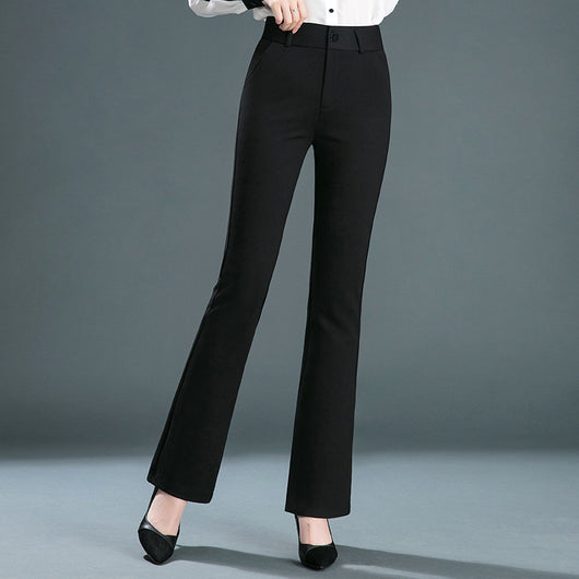 Pantalones Acampanados de Cintura Alta Elásticos para Mujer - Image 8
