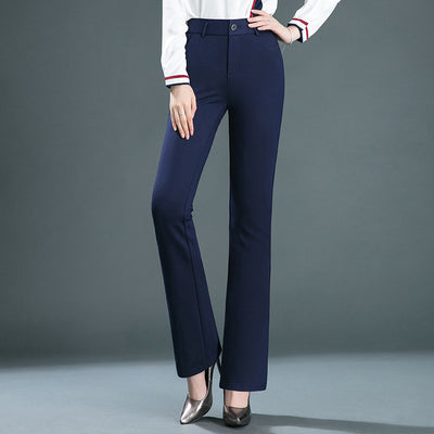Pantalones Acampanados de Cintura Alta Elásticos para Mujer - Image 9