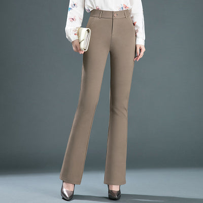 Pantalones Acampanados de Cintura Alta Elásticos para Mujer - Image 11