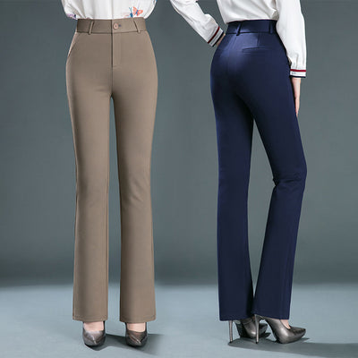 Pantalones Acampanados de Cintura Alta Elásticos para Mujer - Image 13