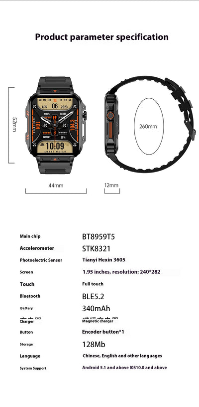 Reloj Deportivo Inteligente con Llamadas y Contador de Pasos - Image 50